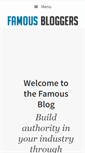 Mobile Screenshot of famousbloggers.net