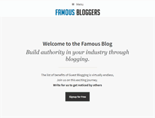 Tablet Screenshot of famousbloggers.net